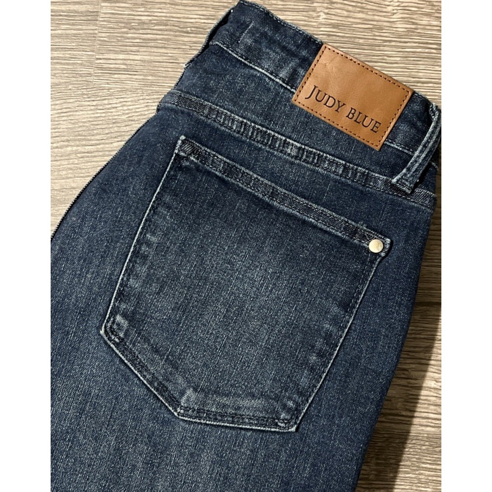 Judy Blue Tummy Control Mid Rise Straight Stretch Jeans Size 11/30 (29x32)